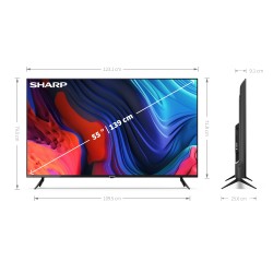 TV LED SHARP 55FP1EA 55" Android TV 4K Quantum Dot Frameless HDR