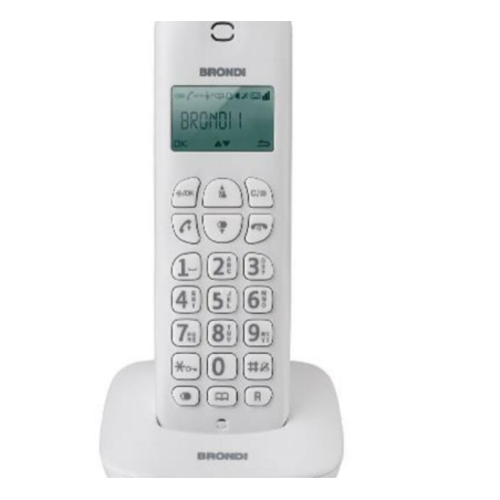 Telefono Cordless BRONDI GALA - ECO DECT - DECT GAP - SVEGLIA bianco