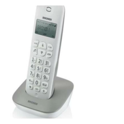 Telefono Cordless BRONDI GALA - ECO DECT - DECT GAP - SVEGLIA bianco